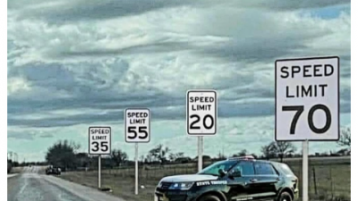 Driving through a small town be like