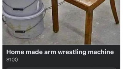 Home made arm wrestling machine $100